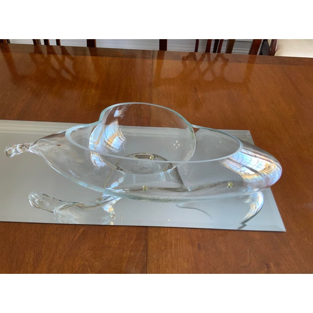 Glass 1970s Large Original Contemporary John Bingham Biomorphic Hand Blown Glass Sculpture For Sale - Image 7 of 11