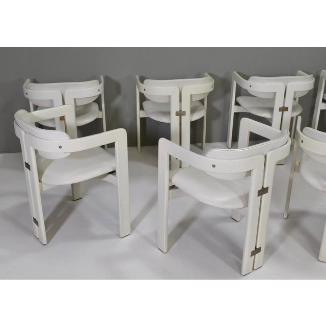 Pamplona Chairs in Leather attributed to Augusto Savini for Pozzi, Italy, 1965, Set of 8 For Sale - Image 6 of 18