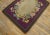 Purple 1890s Purple Medallion Floral Handmade Folk Art Antique American Hooked Rug For Sale - Image 8 of 10