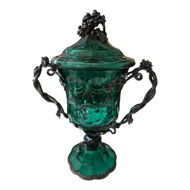 Antique Moser Bohemian Glass Museum Goblet For Sale