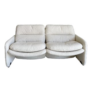 Newly Upholstered Vintage Italian Loveseat Designed by Ammannati & Vitelli for Brunati For Sale