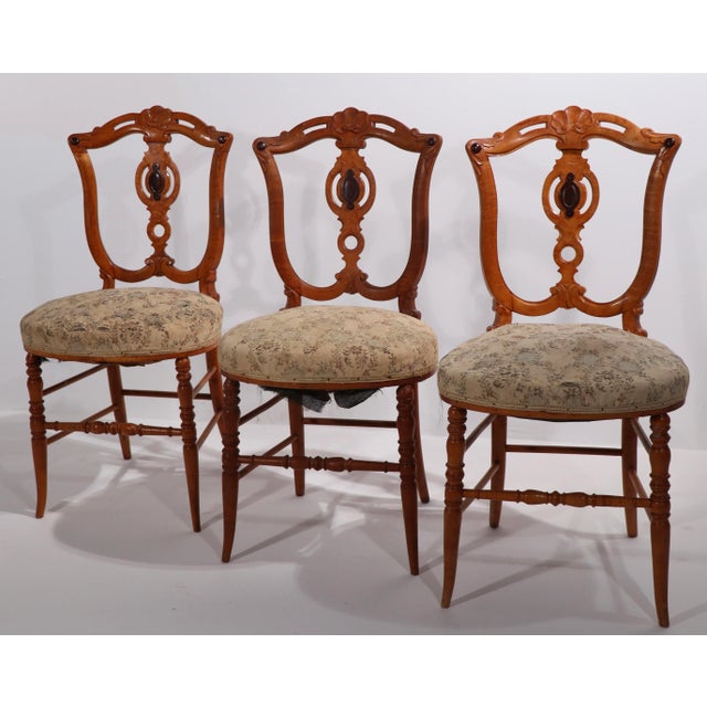 Victorian Side Chair of Birdseye and Tiger Maple 19th C Possibly English For Sale - Image 12 of 12