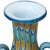 Beautiful antique Murano hand blown cobalt and sky blue, orange, and white Italian art glass decorative double handle...
