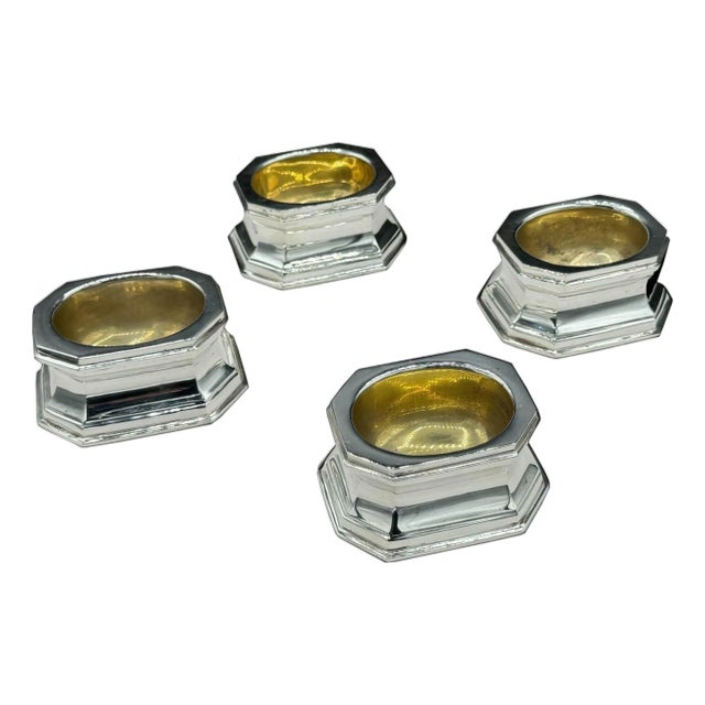 4 Sterling Silver, Tiffany & Co Silver Salts For Sale