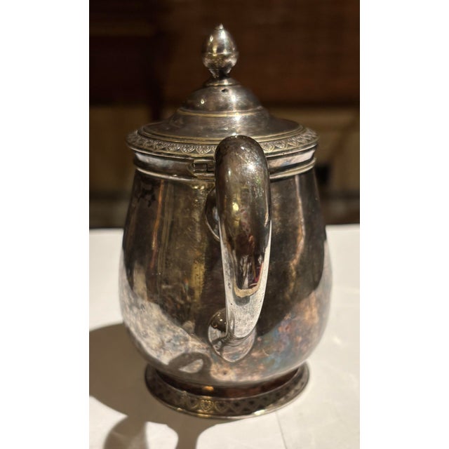 Vintage English Silver-Plate Teapot-Classic Form -Monogra Esc For Sale - Image 4 of 6