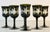 Grape Leaf Wheel-Cut Bell Shaped Small Wine Stems, Set of 6 For Sale - Image 10 of 12