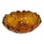 Vintage Amber Color Indiana Glass Bowl Sunflower Center Footed Scalloped Edge For Sale