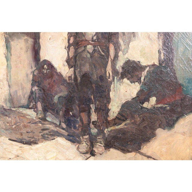 Frank Earle Schoonover The Four Witch Men Signed Illustrative Oil Painting 1924 For Sale - Image 12 of 12