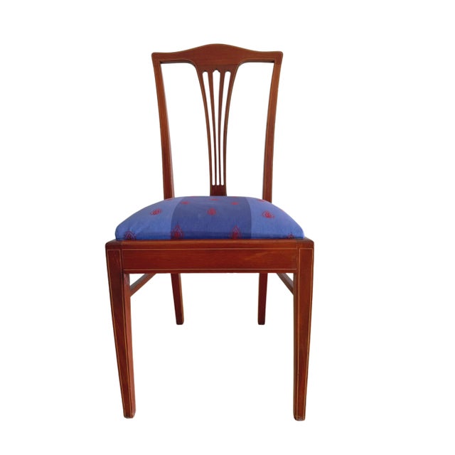 Textile Set of 14 Antique Early 20th-Century Dining Chairs (12 Side Chairs + 2 Armchairs) For Sale - Image 7 of 11