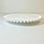 Fenton Brothers 1950s Vintage Americana Farmhouse Boho Chic Fenton Silver Crest Milk Glass Ruffled Edge Low-Rise Cake Stand For Sale - Image 4 of 12