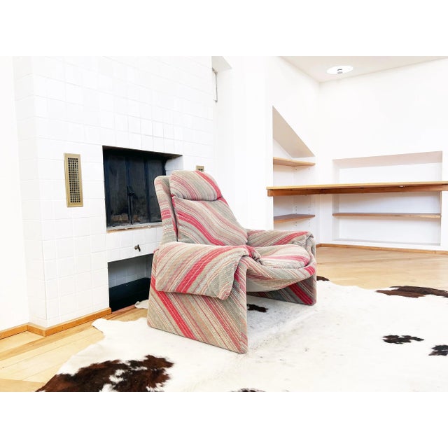 Saporiti Italia Saporiti Italia Vittorio Introini P60 Lounge Chair + P61 Ottoman by Proposals, Italy 1970 For Sale - Image 4 of 12