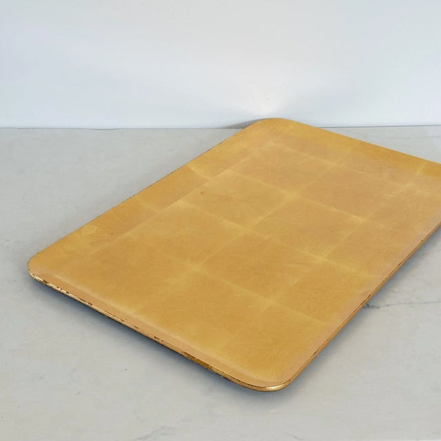 Mid-Century Gold-Leaf Tray of Wood, Made in Japan For Sale - Image 4 of 10