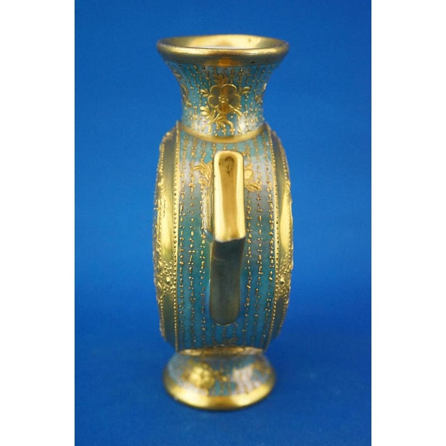 Perfume Bottle or Porcelain Vase with Gold Decorations by Radler & Pilz factory, Austria, Late 1800s For Sale - Image 4 of 18