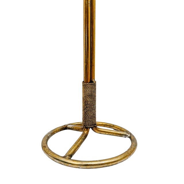 1960s Italian Tole Gilt Rope Three Ring Towel Holder For Sale In San Diego - Image 6 of 7
