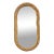 Vintage Coastal Braided Rattan Oval Mirror For Sale