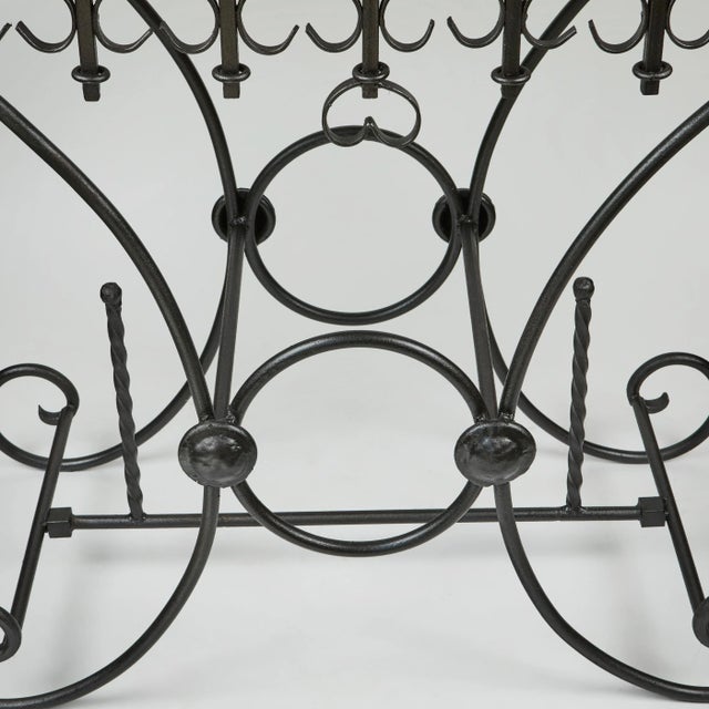 Metal Vintage French Pastry Table W/Iron Base + New Marble Top For Sale - Image 7 of 11