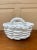 White 1980s Italian White Ceramic Trompe L’Oeil Woven Basket Cachepot For Sale - Image 8 of 12