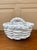 Ceramic Italian White Ceramic Woven Cachepot Basket For Sale - Image 7 of 11