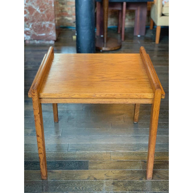Mid-Century Modern 1940s French Modern Oak Side Table by René Gabriel For Sale - Image 3 of 15