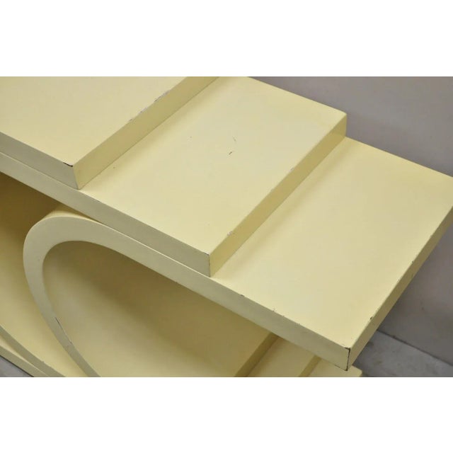 1980s 1980s Vintage Triple C Bone Lacquer Sculptural Modern Console Hall Table For Sale - Image 5 of 12