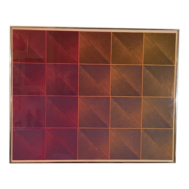 Geometric Abstract Artist's Proof Serigraph by Aijiro Wakita For Sale