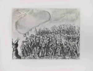 Marc Chagall, The Exit from Egypt, Etching, 1956