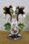 Late 19th Century Pair Antique Old Paris Hand Painted Cobalt Blue Gilt Gold Floral Porcelain Vases For Sale - Image 5 of 18
