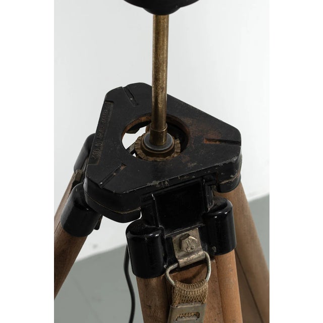 Surveyor Tripod Floor Lamp For Sale - Image 5 of 8