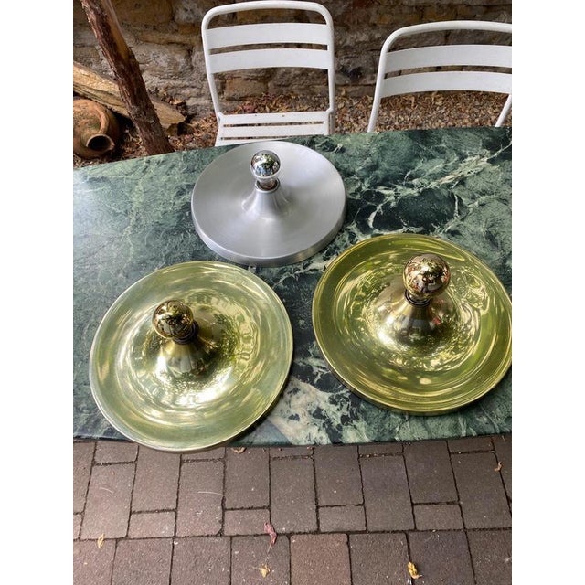Gold Gold Spacers Lamps from Honsel, 1960s, Set of 2 For Sale - Image 8 of 12