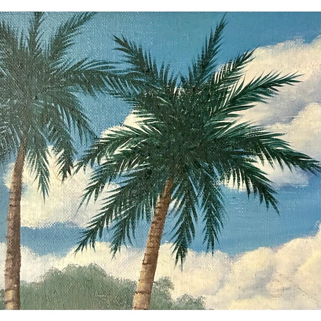 1980s 1981 Original Oil on Canvas La Isla Bonita, SIgned by Artist For Sale - Image 5 of 10