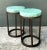 Vintage Stone and Metal Side Tables - Pair For Sale - Image 9 of 12