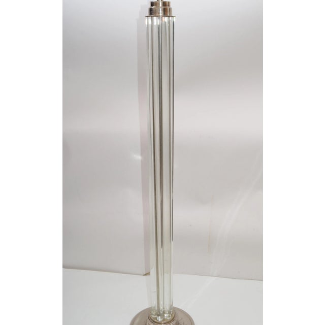 Restoration Hardware Restoration Hardware Glass Rods Floor Lamp on Chrome Base For Sale - Image 4 of 13