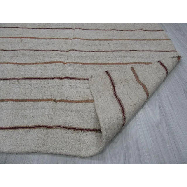 Mid 20th Century 1960s Turkish Striped Kilim Rug For Sale - Image 5 of 6