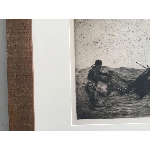 Antique Original Bullfight Etching For Sale - Image 9 of 13