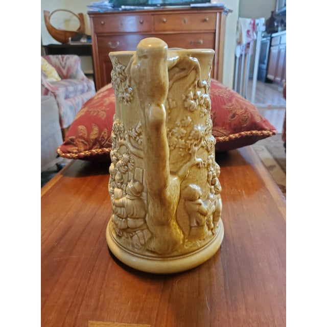 Antique 1834-1890 Signed Sarreguemines Majolica Tavern Pitcher For Sale - Image 10 of 12