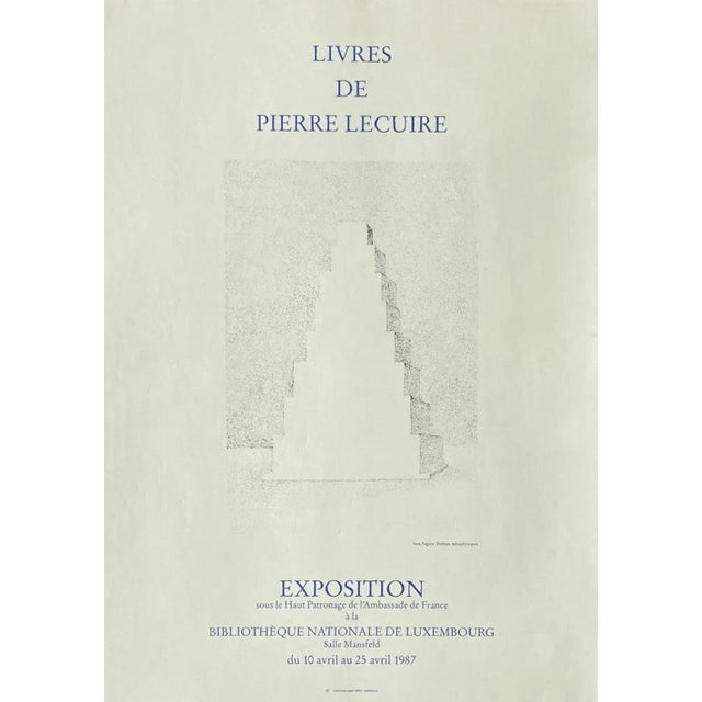 Véra PAGAVA LIVRES DE PIERRE LECUIRE - LUXEMBOURG 1987 poster on matt poster paper unsigned and not numbered published by...