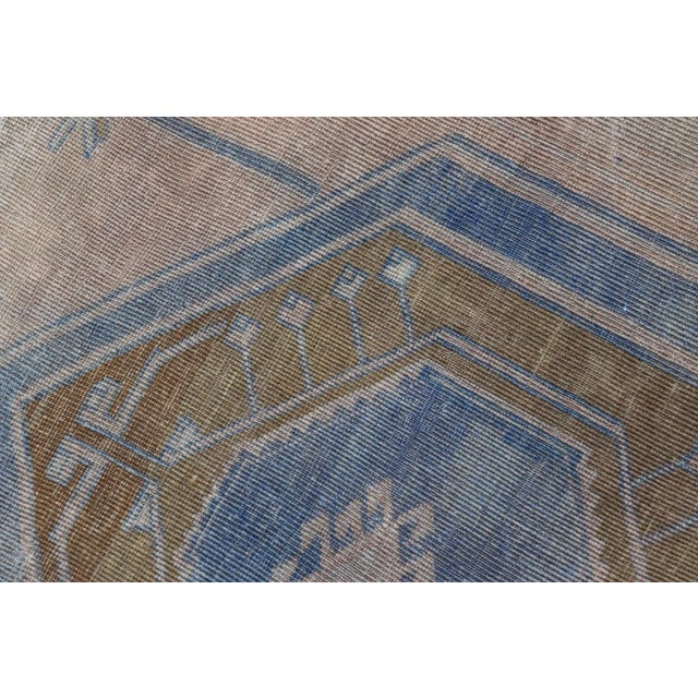Turkish Vintage Oushak Runner With Medallions and Soft Pastel Colors 3'6 X 12'6 For Sale - Image 10 of 10