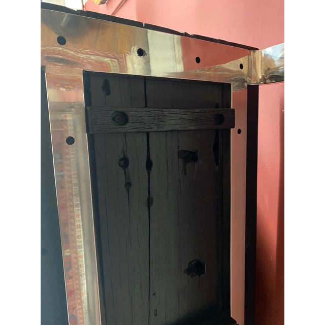 Timothy Oulton Wood & Metal Console For Sale - Image 10 of 12