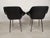 Set of Vintage Black Skai Armchairs, 1960s For Sale - Image 3 of 18