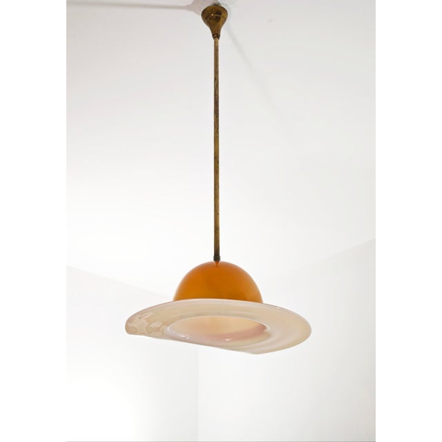 Hat-Shaped Pendant Lamp in Murano Glass attributed to Paolo Venini, Italy, 1970 For Sale - Image 10 of 18