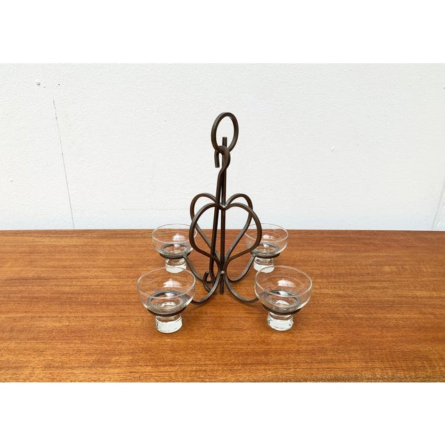 Mid-Century Danish Metal and Glass Candleholder, 1960s For Sale - Image 6 of 18