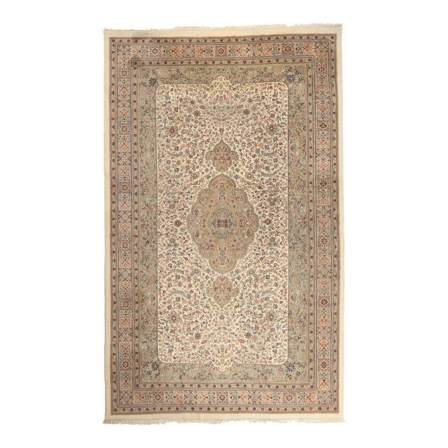 Vintage Indian Tabriz Rug, 12'02 X 19'10 For Sale