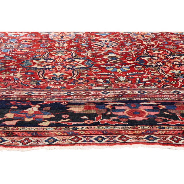 Late 19th Century Persian Mahal Rug, 14'01 X 19'08 For Sale - Image 4 of 10