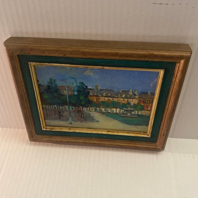 A 20th-Century French Oil Painting With Inscribed Text and Monogram. For Sale - Image 12 of 12