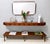 Vintage Entryway Set of Wall Mirror, Walnut Console and Bench, Italy, 1959, Set of 3 For Sale - Image 4 of 18