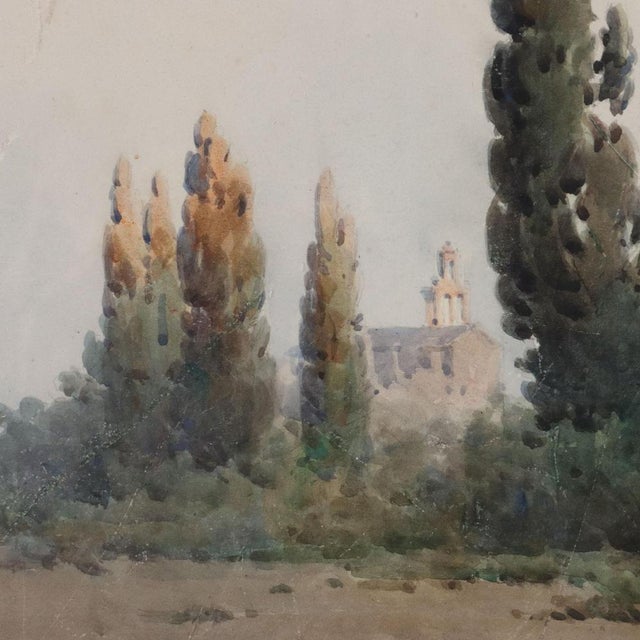 Angelos Giallinas, Landscape, Watercolor For Sale - Image 4 of 8
