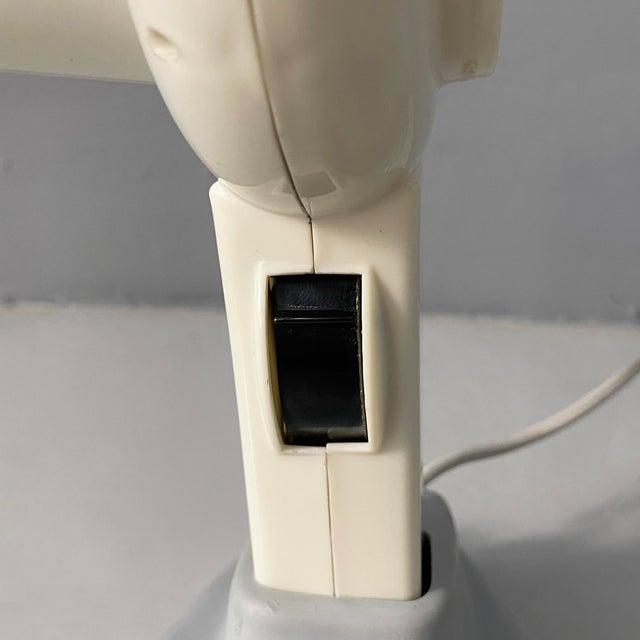Italian Modern White Plastic and Metal Hair Dryer by Elchim, 1970s For Sale - Image 12 of 16