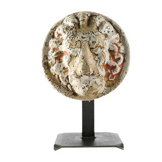 Belgian Terracotta Lion-Shaped Head Sculpture For Sale