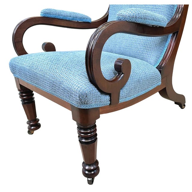 Wood William Iv Mahogany Library Armchair, 1835 For Sale - Image 7 of 10