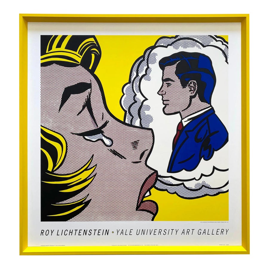 Roy Lichtenstein Vintage 1991 Fine Art Lithograph Print Framed Pop